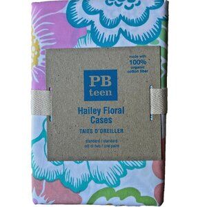 Pottery Barn Teen Hailey Standard Shams Organic Cotton Set 2 NWT